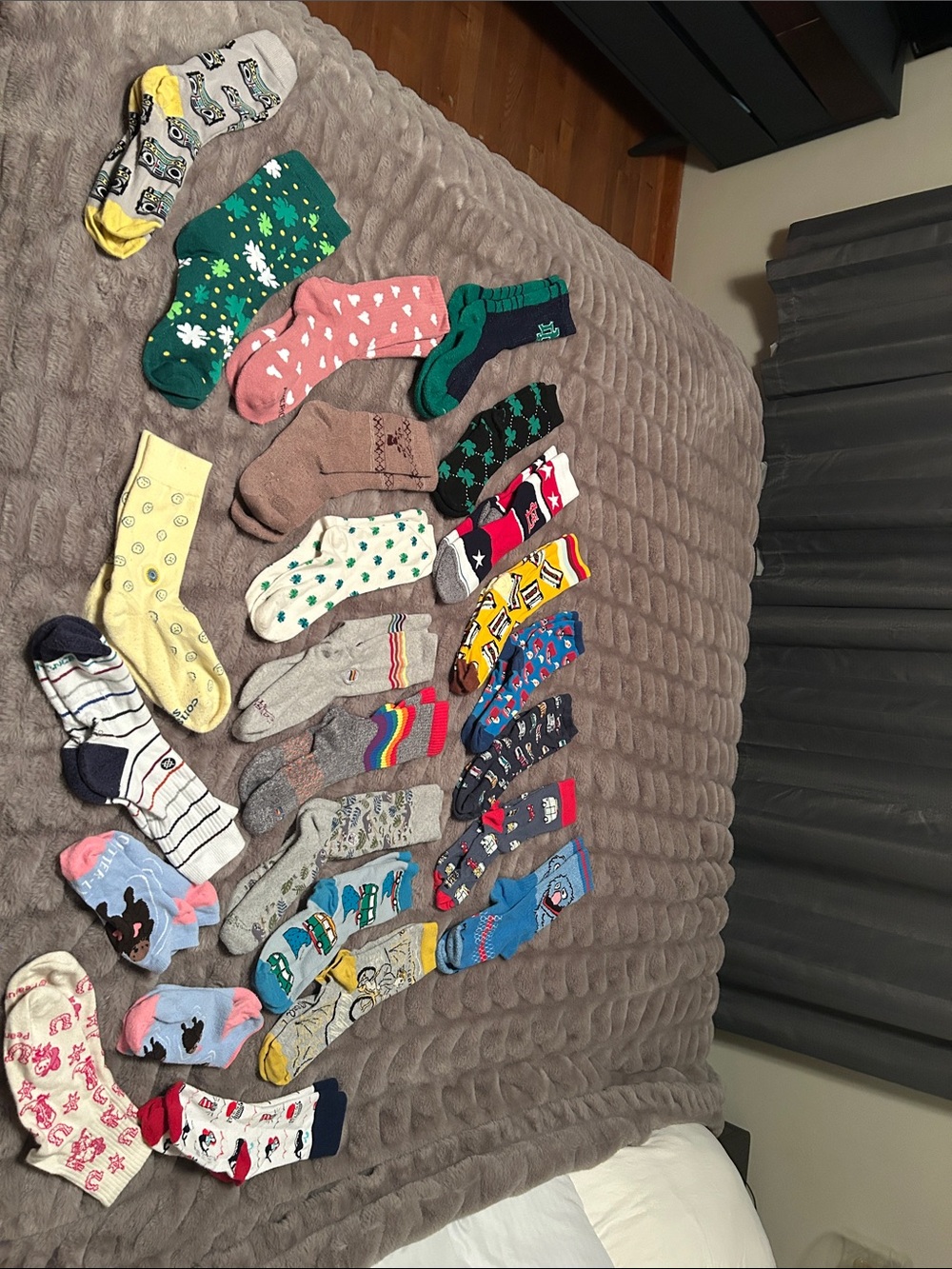 24 Assorted Crew and Ankle Socks - Multi-Color Pack